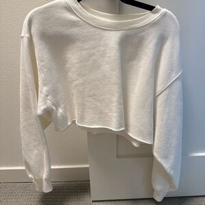 TNA crop sweater in white